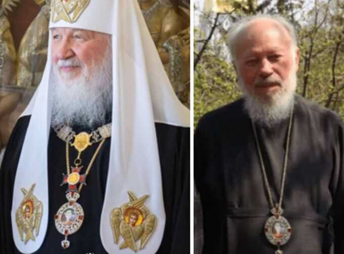 Патриарх Кирилл надел панагию, похищенную у митрополита УПЦ